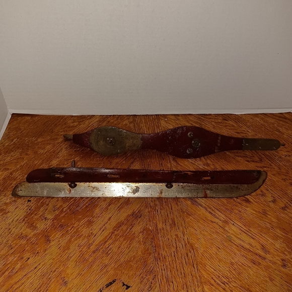 Antique Brass Iron Donoghue Racing Ice Speed Skate Shoes Union Hardware 17-1/2". - Picture 3 of 7